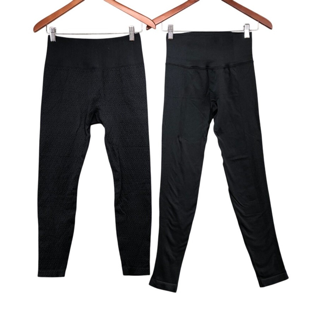 JoyLab All in Motion Leggings Womens Medium Black Seamless High Rise 2 Pack